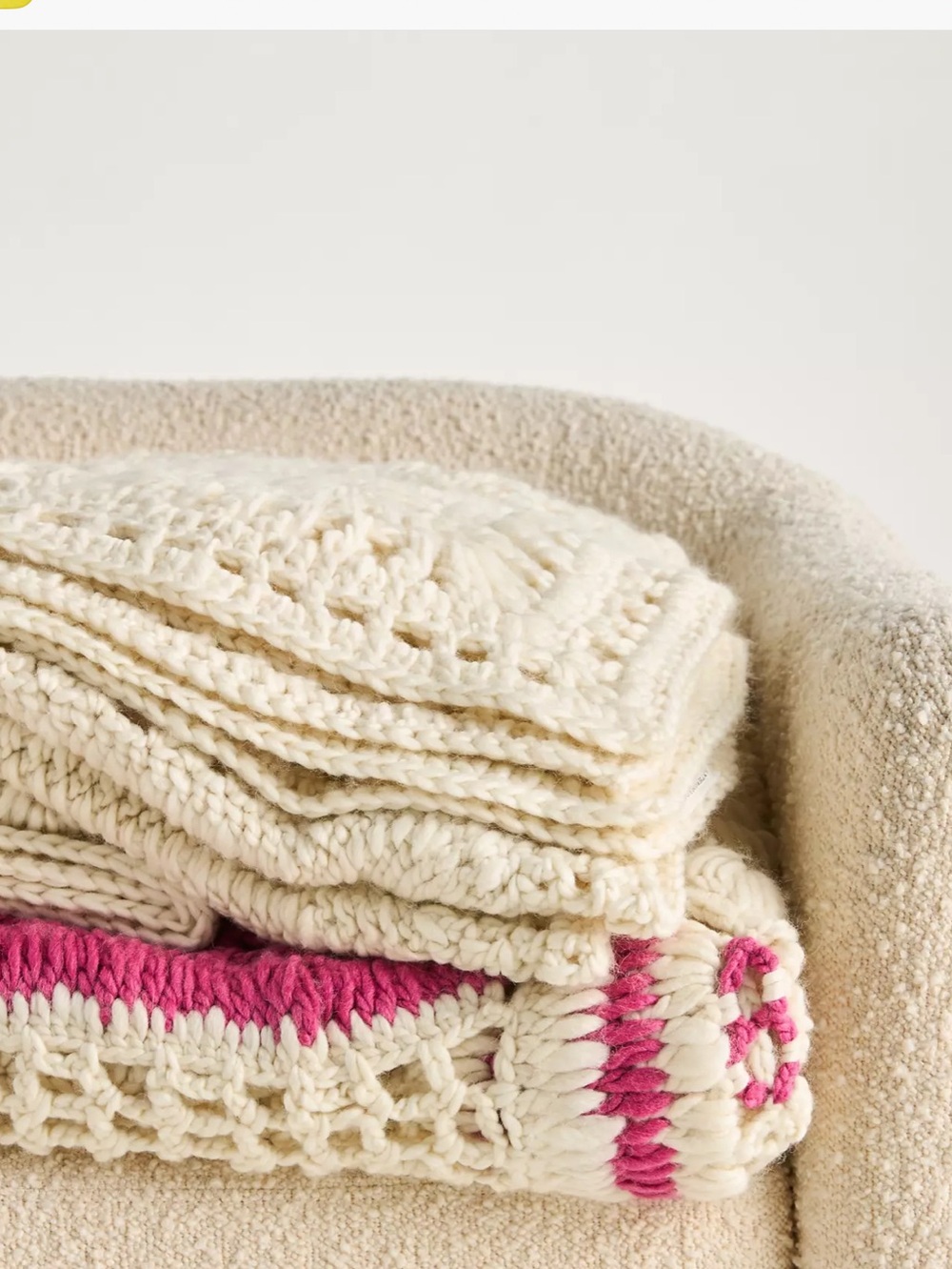 Anthropologie Aspen knit crochet throw❤️❤️❤️❤️